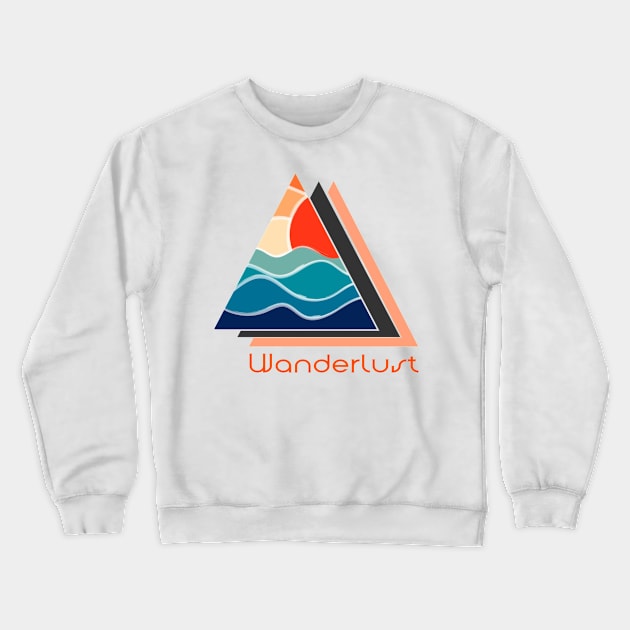 wanderlust Crewneck Sweatshirt by theplaidplatypusco